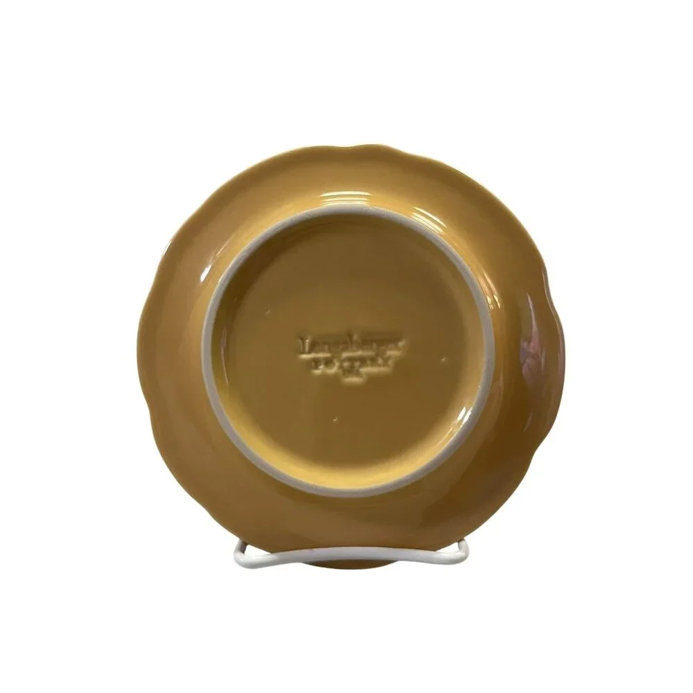 Longaberger Falling Leaves Pottery Plates Set of 4 Autumn Colors 6.75” Used